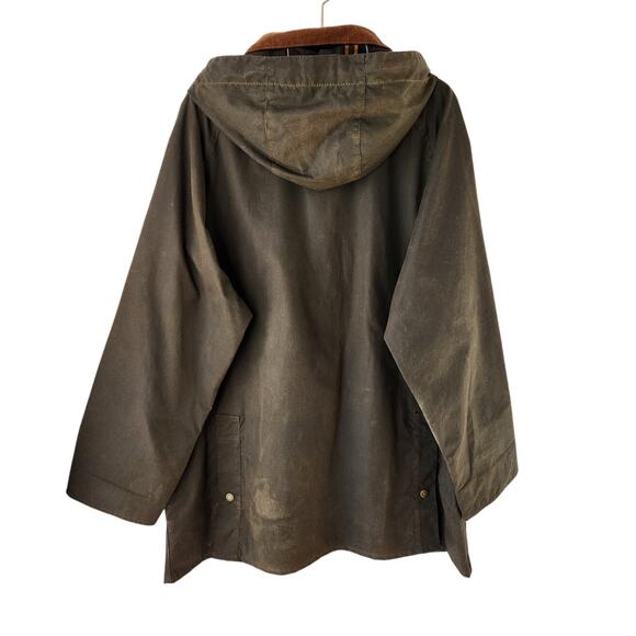 NWT Barbour® Gunnerside Highclere Wax Jacket Hooded Coat Olive 6 - Picture 6 of 11